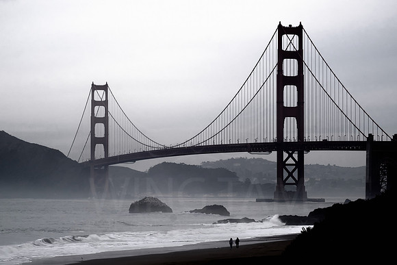 Golden Gate Bridge in Black and White